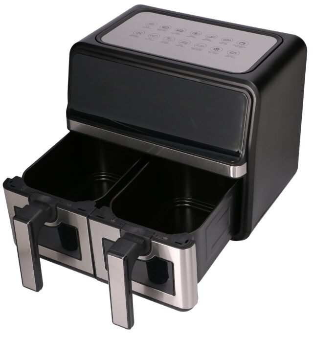Extralink Home Air Fryer 9L Black | Air Fryer | Dual-basket, 2200W - imagine 5