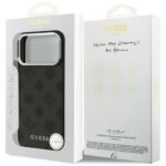 Guess Peony Hot Stamp Script MagSafe Case for iPhone 17 Pro Max Black - imagine 8