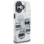 Case Karl Lagerfeld IML Multi K&C Head   Pattern for iPhone 16 transparent - imagine 4