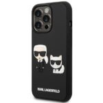 Karl Lagerfeld KLHCP14X3DRKCK iPhone 14 Pro Max 6,7" black hardcase Karl&Choupette Ikonik 3D - imagine 2