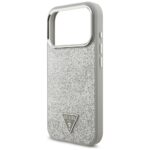 Case Guess Glitter Triangle Logo MagSafe for iPhone 17 Pro silver - imagine 6