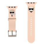 Karl Lagerfeld Pasek KLAWLSLCKP Apple Watch 42/44/45mm pink strap Silicone Karl & Choupette He - imagine 2