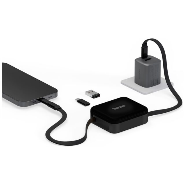 Cable Bazic GoCharge Loop 5in1 Lightning, USB-A, Micro USB 1m black - imagine 4