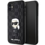 Karl Lagerfeld KLHCN61SAKHPKK iPhone 11/ Xr 6.1" black Saffiano Monogram Ikonik