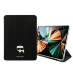 Karl Lagerfeld KLFC12OKHK iPad 12.9" Pro 2021 Book Cover black Saffiano Karl Head - imagine 4