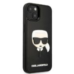 Karl Lagerfeld KLHCP14MKH3DBK iPhone 14Plus / 15 Plus 6,7" black hardcase 3D Rubber Karl`s Head - imagine 4