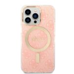 Guess Set GUBPP13XH4EACSP Case+ Charger iPhone 13 Pro Max pink hard case 4G Print MagSafe - imagine 3