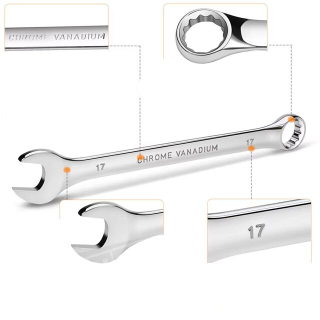 Extralink Flat and Ring Wrench Set, 10 pcs, Flat and Ring Wrenches Case 8-24 mm - imagine 5