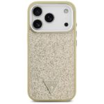 Guess Glitter Triangle Logo MagSafe case for iPhone 17 Pro gold - imagine 3