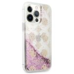 Guess GUHCP13LLGPEPI iPhone 13 Pro / 13 6,1" pink hardcase Peony Liquid Glitter - imagine 4