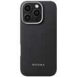 Case PITAKA Ultra-Slim MagSafe for iPhone 16 Pro Max black grey