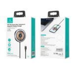 USAMS magnetic wireless charger 15W aluminium black CD183CDX01 - imagine 6