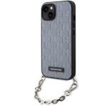 Karl Lagerfeld KLHCP14SSACKLHPG iPhone 14 / 15 / 13 6.1" silver hardcase Saffiano Monogram Ch