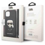 Karl Lagerfeld KLHCP13MCMNIPK iPhone 13/14/15 6,1" hardcase black Leather Monogram Patch and Cord Ic - imagine 7