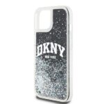 DKNY DKHCP14SLBNAEK iPhone 14 / 15 / 13 6.1" black hardcase Liquid Glitter Big Logo - imagine 6