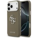 Guess Grained Big 4G Classic Logo Case for iPhone 17 Pro Max Brown