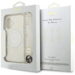 Guess IML Flowers Electro Pearl Strap MagSafe case for iPhone 17 white - imagine 8