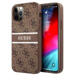 Guess GUHCP12L4GDBR iPhone 12 Pro Max 6,7" brown hardcase 4G Stripe