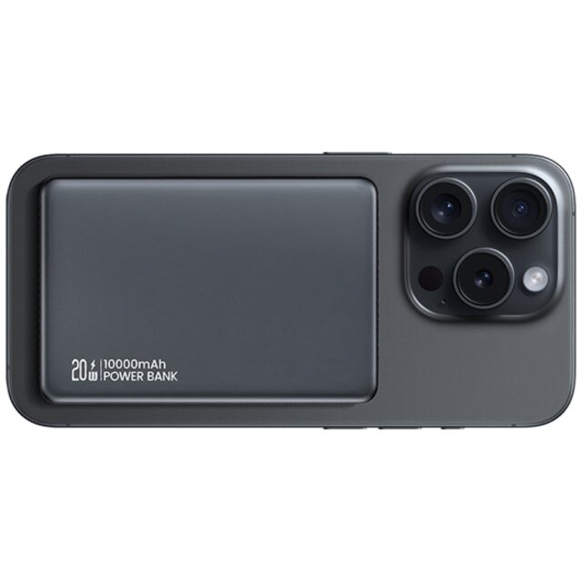 Powerbank USAMS CY Series CD242 10000mAh 20W Magnetic Wireless titanium - imagine 4