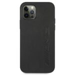 AMG AMHCP12LDOLBK iPhone 12 Pro Max 6,7" black hardcase Leather Hot Stamped - imagine 3