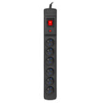 Armac Multi M6 | Power strip | anti-surge system, 6 sockets, 5m cable, black - imagine 2