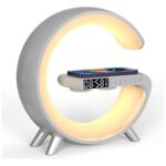 Multifunctional Lamp MajesticLine with alarm clock and bluetooth speaker whiteZapytaj Chat - imagine 2