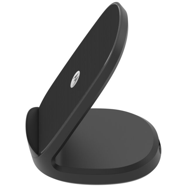 Wireless Charger Motorola TurboPower 15W Stand Pad Qi black - imagine 2