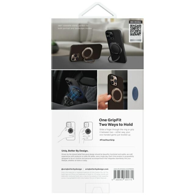 Case UNIQ Keva Air for iPhone 16 Pro Magclick Charging GripFit brown - imagine 7