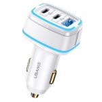 USAMS Car Charger 2xUSB-C + 1xUSB C24 105W Fast Charge white CC141TC02 (US-CC141)