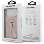 Karl Lagerfeld Silicone Karl&Choupette Ring MagSafe Case for iPhone 17 Pro Max Pink - imagine 8