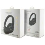 Headphones Guess Bluetooth 4G Leather Tone On Tone Script black - imagine 4