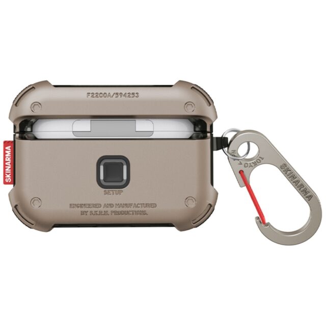 Case Skinarma Mecha for AirPods Pro 2 champagne - imagine 3