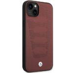 Etui BMW BMHCP14S22RPSR iPhone 14 / 15 / 13 6.1" burgundowy/burgundy Leather Seats Pattern - imagine 2
