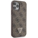 Guess GUHCP12MP4TDSCPW iPhone 12 / 12 Pro 6.1" brown hardcase Crossbody 4G Metal Logo - imagine 4