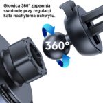 USAMS magnetic wireless holder US-CD164 15W 2-in-1 for air vent transparent CD164DZ02 - imagine 10