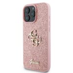 Guess GUHCP16LHG4SGP iPhone 16 Pro 6.3" pink hardcase Fixed Glitter Big 4G - imagine 2