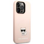 Karl Lagerfeld KLHCP14XSLCTPI iPhone 14 Pro Max 6,7" hardcase light pink Silicone Choupet - imagine 4