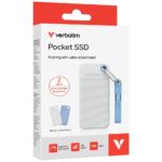 External Drive Verbatim Pocket SSD 2TB USB-C 3.2 gen.2 white-light blue 32321 - imagine 8