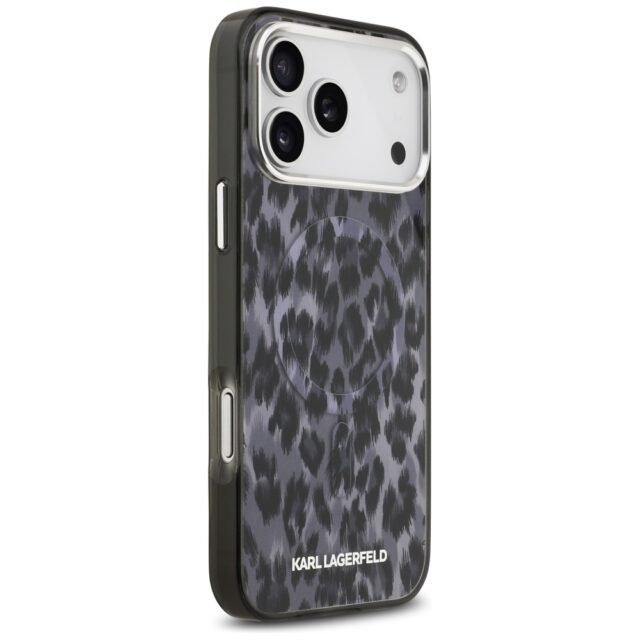 Karl Lagerfeld IML Leopard Pattern MagSafe Case for iPhone 17 Pro Max Black - imagine 4
