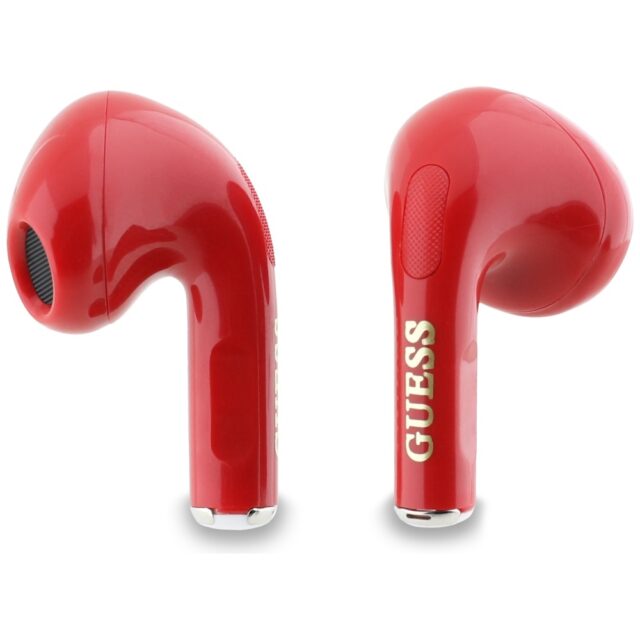TWS headphones Guess Glossy Effect Printed Classic Logo & Charm red - imagine 5