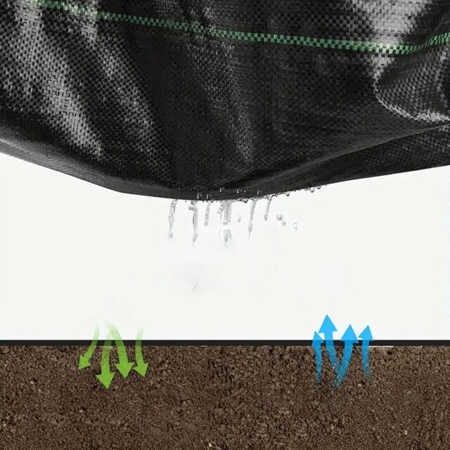 Extralink Agro Fabric, 90g 1.6x50m Black UV Weed Control Mat - imagine 3