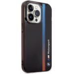 Case BMW BMHCP14L22HVGV iPhone 14 Pro 6.1" black IML Tricolor Stripe - imagine 4