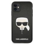 Karl Lagerfeld KLHCN61KHBK iPhone 11 6,1" / Xr black hardcase Ikonik Karl`s Head - imagine 3