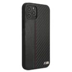 BMW case BMHCP12LMCARBK iPhone 12 Pro Max 6.7" black hardcase M Collection PU Carbon Stripe - imagine 4