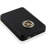 Guess Induction Powerbank 15W GUPBM5AL4DMK 5000mAh black MagSafe 4G Strassed Metal Logo - imagine 4