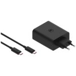 Charger wall Motorola TurboPower 125W Dual 2x USB-C with cable USB-C 1m black - imagine 4