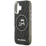 Case Karl Lagerfeld IML Glitter Karl &   Choupette Heads Logo MagSafe for iPhone 17 black - imagine 6