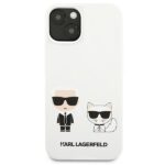 Karl Lagerfeld KLHCP13MSSKCW iPhone 13 / 14 / 15 6,1" hardcase white Silicone Karl & Choupette - imagine 3