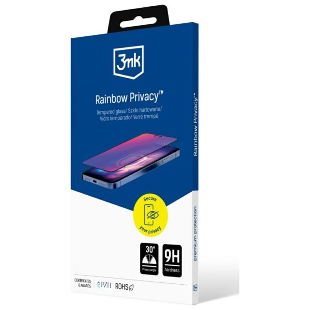 3MK Rainbow Privacy Screen Protector for Apple iPhone 16E - imagine 4