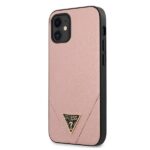Guess GUHCP12SVSATMLPI iPhone 12 mini 5,4" pink hardcase Saffiano